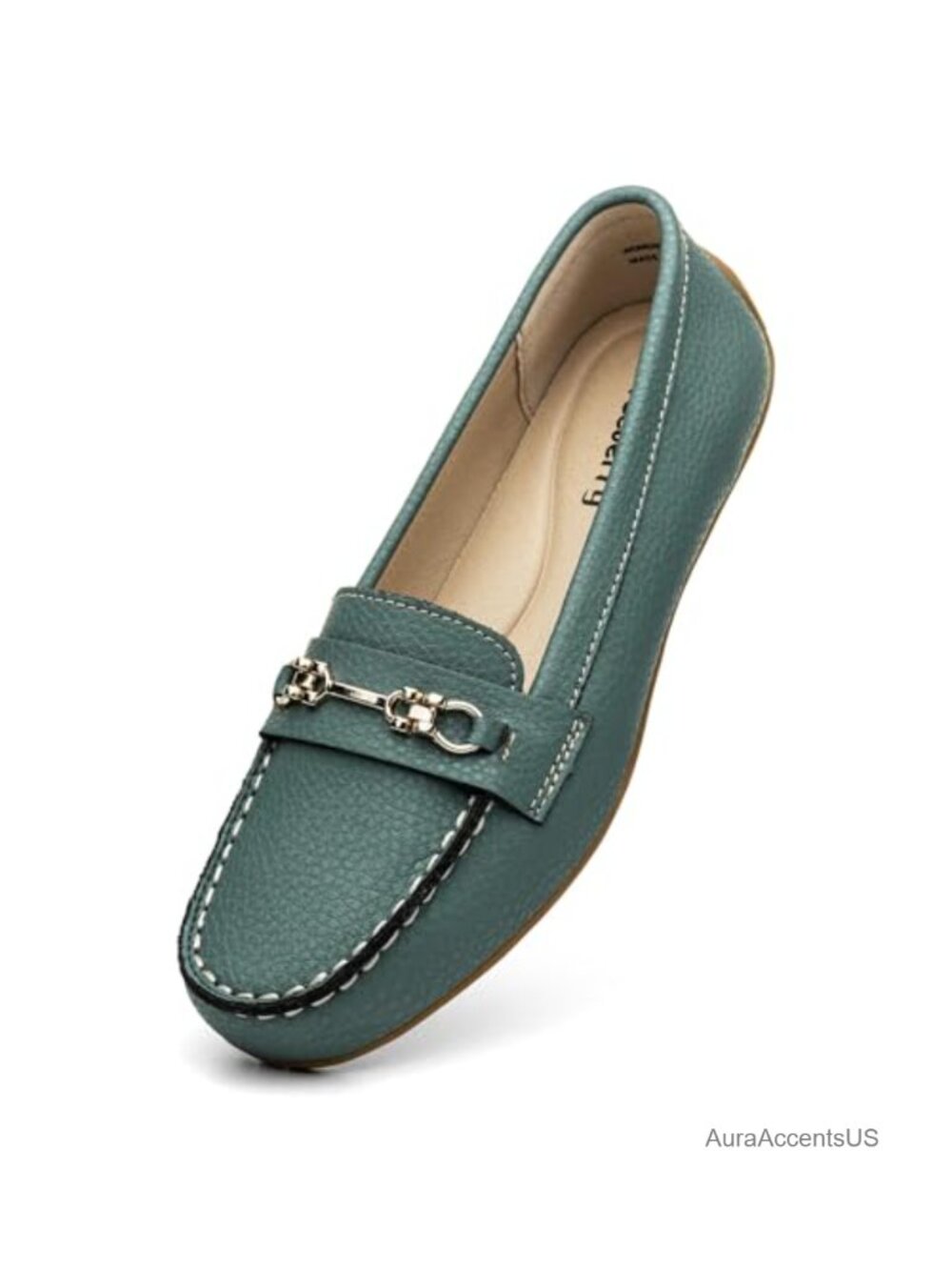 Women's Comfort Pebbled Leather Loafers Slip On Business Casual Dress Shoes